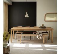 Noah - Mesa extensible de teca maciza 8-10 personas. H 75 x B 240 x T 90 cm