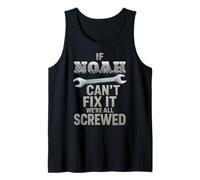 Noah Name If Cant Fix It Personal Marido Handy Man Builder Camiseta sin Mangas
