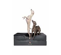NOAH & PAW Cama grande para perro, 35 x 25 x 11 pulgadas, camas ortopédicas para perros, espuma viscoelástica de cáscara de huevo infundida con gel refrescante, funda interior, impermeable, lavable a