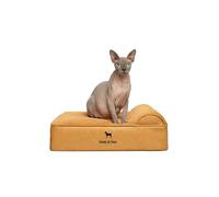 NOAH & PAW Cama para perros pequeños, 20 x 15 x 8 pulgadas, cama para gatos de interior, espuma viscoelástica ortopédica con gel de refrigeración, impermeable, lavable a máquina, incluye funda