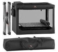 Noah & Paw Jaula plegable para perros de 42 pulgadas, jaula XXL para perros XXL, XL, razas grandes, perrera de viaje para coche, incluye alfombrilla para jaula de mascotas, 2 bolsillos de