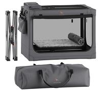 Noah & Paw Transportín Plegable para Perros 36 Pulgadas, Tamaño XL para Razas Medianas y Grandes, Ideal para Coche, Incluye Alfombrilla, 2 Bolsillos y Cremalleras de Seguridad 10 mm 36x25x23