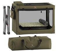 Noah & Paw Transportín Plegable para Perros 36 Pulgadas, Tamaño XL para Razas Medianas y Grandes, Ideal para Coche, Incluye Alfombrilla, 2 Bolsillos y Cremalleras de Seguridad 10 mm 36x25x23