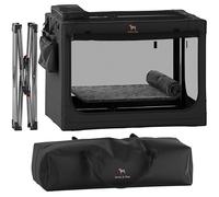 Noah & Paw Transportín Plegable para Perros 36 Pulgadas, Tamaño XL para Razas Medianas y Grandes, Ideal para Coche, Incluye Alfombrilla, 2 Bolsillos y Cremalleras de Seguridad 10 mm 36x25x23