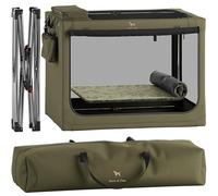 Noah & Paw Transportín Plegable para Perros 42 Pulgadas, Tamaño XXL para Razas Grandes y Extra Grandes, Ideal para Coche, Incluye Alfombrilla, 2 Bolsillos y Cremalleras de Seguridad 10 mm 42x31x31
