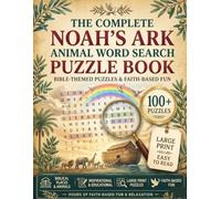 Noah’s Ark Animal Word Search Puzzle Book for Teens, Adults & Seniors: Fun Bible-Themed Animal Puzzles, Faith-Based Brain Games, Christian Activity Book with Easy to Medium Word Searches