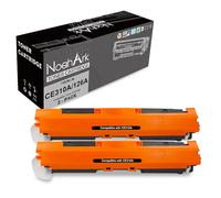 NoahArk Compatible para 126A (CE310A) Cartucho de tóner de Repuesto para HP LaserJet Pro CP1025 CP1025nw CP1026nw CP1020 MFP M175a M175nw M175b M175c M275 M275a M275nw (2 Negro)