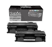 NoahArk Compatible para CF280X 80X Cartucho de tóner para LaserJet Pro 400 M401dn M401dw M401n M401a M401d M401dne MFP M425dn MFP M425dw Impresora (2 Negro)
