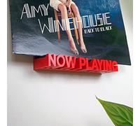 Noahrk Now Playing - Soporte de pared para discos de vinilo, soporte para discos de vinilo, estante de exhibición de discos LP Now Playing Signs, accesorios para discos (rojo)