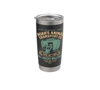 Noahs Animal Transport Co. Cristiano divertido Vaso térmico de acero inoxidable de doble pared