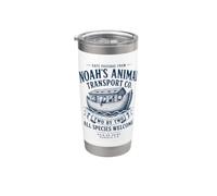 Noahs Animal Transport Co. Cristiano divertido Vaso térmico de acero inoxidable de doble pared
