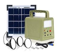 NOALED Central eléctrica portátil de 42 WH, generador Solar con Panel Solar, linternas, lámparas de Campamento con batería, Salida USB CC, Recargable para Exteriores