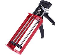 NOALED Pistola De Cartucho De Dos Componentes Pistola De Calafateo De Cartucho Doble con Agarre Confortable Aplicador Manual Pistola De Hierro para Epoxi Acrílico Poliuretano-Rojo Increíble