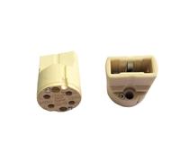 NOAMED Fengyan Accesorios de iluminación 100 unids/Lote Base halógena G9 Cuerpo de luz de cerámica portalámparas Base enchufable de 4 Orificios Resistencia al Calor 250 ℃