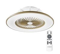 Noaton 11056CR Vega, Ventilador de techo con luz, Mando a distancia, Atenuación LED, 3 temperaturas de color ajustables, Temporizador, Flujo de aire hasta 61 m3/min, Ø56cm (Café)