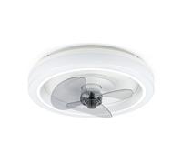 Noaton 12045W Dorado, Ventilador de techo con luz, Mando a distancia, Atenuación LED, 3 temperaturas de color ajustables, Temporizador, Flujo de aire hasta 15 m3/min, Ø44cm, Blanco