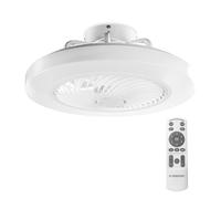 Noaton 12050W Triton, Blanco, Ventilador de techo con luz, Mando a distancia, Atenuación LED, 3 temperaturas de color ajustables, Temporizador, Flujo de aire hasta 60 m3/min (Diámetro 50cm)