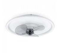 Noaton 13045W Puppis, Ventilador de techo con luz, Mando a distancia, Atenuación LED max. 77W, 3 temperaturas de color ajustables, Temporizador, Flujo de aire hasta 15 m3/min, Ø45cm, Blanco