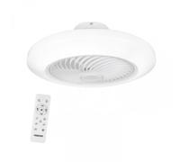 Noaton 12050W Triton, Blanco, Ventilador de techo con luz, Mando a distancia, Atenuación LED, 3 temperaturas de color ajustables, Temporizador, Flujo de aire hasta 60 m3/min (Diámetro 50cm)