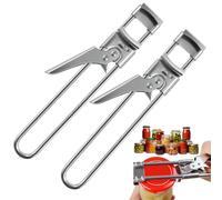 Noaxylic 2 Piezas Abridor de Tarros y Botellas, Abridor de Tarros y Botellas Multifuncional Ajustable, Abrelatas Manual de Acero Inoxidable, para Manos Débiles, Herramienta de Apertura Rápida