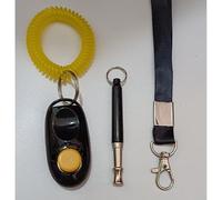 Noaxylic 2 Piezas Silbato para Perros, Silbato Ultrasónico para Perros de Alta Frecuencia, Accesorio Antiladridos Ultrasónico con 2 Cordón, para la Mayoría de Las Razas, Clicker (Negro, Blanco)