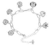 Noaxylic BTS Pulsera, Hermosa Mercancía de Kpop para BTS Fans, Pulsera con Colgante Estilo BT 21, Pulseras Ajustables, Artículo Perfecto para ARMY, Cómoda y Duradera (Plata)