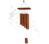 Noaxylic Campanillas de Viento, Campas de Viento de Bambú, Campanillas de Eólica Colgantes, Carrillón de Madera para Exteriores e Interiores, para Terraza, Jardín, Balcón, Patio, Color de la Madera