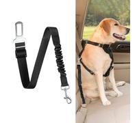 Noaxylic Cinturon Perro Coche, 30-60cm Longitud Ajustable Arnes Perro Coche, Correa Dog Coches con Amortiguación Elástica, para Dogs Pequeños y Medianos, Apto para Todo Tipo de Auto