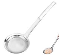 Noaxylic Colador de Cocina, Colador de 34 cm de Malla Fina con Manija, Coladores Premium de Acero Inoxidable, Tamizador con Borde Redondo ø 12 cm, para Pasta, Arroz, Alimentos, Harina, Plateado