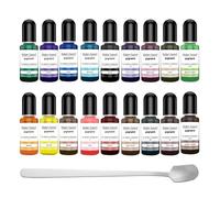 Noaxylic Pigmento en Polvo de Fundición, 18 Colores Pigmento para Cemento, con 15cm Cuchara Mezcladora, para Modelismo, Pintura para Yeso, Manualidades, Pintura para Amantes del Arte, 10ml Cada uno