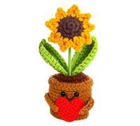 Noaxylic Pocket Hug Girasol Positivo, Bonitos Girasoles de Ganchillo, Positivo Girasoles Amuleto de la Suerte Regalos, Girasol de Apoyo Mocional, Regalo Mutuo para Amigo, Familia, Colegas