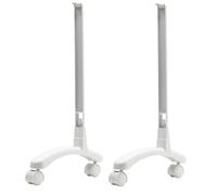 NOBØ Ruedas FS40 para radiadores eléctricos, Blanco, Acero y plástico, para Uso Independiente (instalación de pie), Medidas 16 × 4,5 × 27 cm
