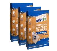NobacPro - Detergente en Tiras para Lavadora | Hasta 120 Lavados - 60 Tiras | Olor Fresh Linen | 100% Ecológico | Hipoalergénico y vegano | No contiene plásticos | Fabricado en España