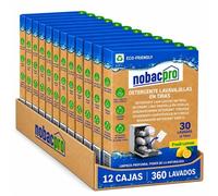 NobacPro - Lavavajillas en Tiras Ecológico | 360 Lavados (12 Paquetes) | Fresh Lemon | Detergente Lavavajillas Vegano, Sin Plásticos y Respetuoso con el Medio Ambiente | Limpieza Profunda
