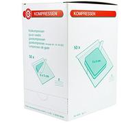 NOBAMED Compresas de gasa estériles de 8 capas, 50 x 2 unidades, tamaño: 5 x 5 cm.