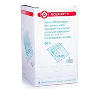 NOBATOP 8 Compresas de tela no tejida, 4 x,5 x 5 cm, estéril (60 x 2 Piezas