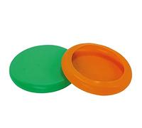 Nobby 61553 - Tapas de silicona para latas (2 unidades, diámetro de 11,5 cm), color verde y naranja