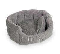 Nobby Komfort Bett oval "CENO" L x B x H: 55 x 50 x 21 cm gris / gris
