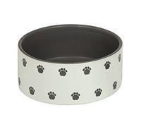Nobby 73612 Perros cerámica napf "pata, diámetro 18 x 7 cm, color crema/gris