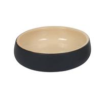 Nobby 82446 Soleno - Cuenco de cerámica (14 x 4,5 cm, 0,35 L), Color Negro y Crema