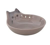 Nobby 82450 - Cuenco de cerámica para Gatos (12 x 5,5 cm, 0,15 L), Color Gris