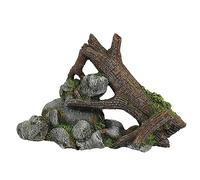 Nobby Aqua Ornaments 28722 - Adornos de Madera con Roca (23,5 x 9 x 14,7 cm)