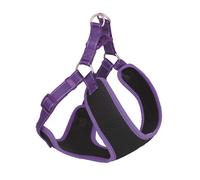 Nobby arnés "Black Mesh Reflect" lila L: 28-33 cm + 32 cm, B: 10 mm