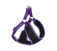 Nobby Arnés Black Mesh Reflect Lila L: 41-46 cm + 42 cm, Ancho: 10 mm