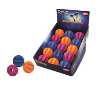 Nobby balón dental de caucho macizo multicolor 7,5 cm; exhibición 15 unidades