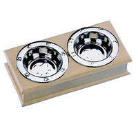 Nobby Barra de Comida para Perros, con 2 Cuencos, 0,75 l, 16 cm