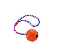 Nobby bola de goma maciza con campana y cuerda 7 cm surtido de colores