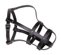 Nobby bozal de cuero negro; tamaño 12; 50/58 cm