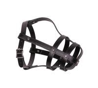 Nobby bozal de cuero negro; tamaño 8; 37/48 cm