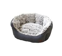 Nobby Cacho - Cama Ovalada (55 x 50 x 21 cm), Color Gris y Azul